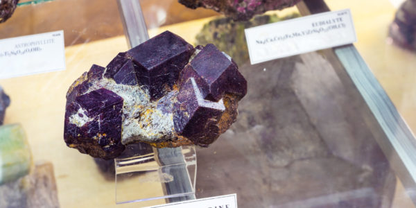 almandine (garnet) in the mineralogical museum