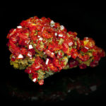 Texture of gem, red crystal Garnet